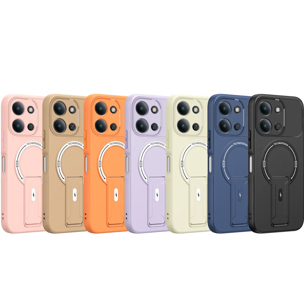 Luxury Magnetic Stand Holder Phone Case with Magsafe Wireless Charging Compatibility