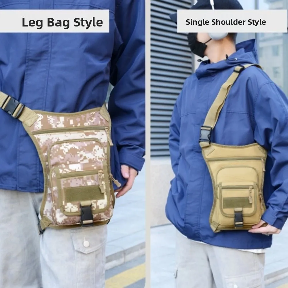 Large Capacity Outdoor Drop Leg Bag Oxford Cloth Camouflage Hiking Waist Pack Multi-Purpose Waterproof Motorcycle Bag