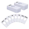 40 Pack Rectangular Plastic Clothing Size Closet Rack Dividers Hangers, Preprinted In 8 Sizes 1
