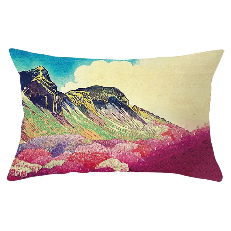 30x50cm Sun Mountain Landscape Pillowcase Decorative Sofa Cushion Case Bed Pillow Cover Home Decor Gift Car Cushion Cover 