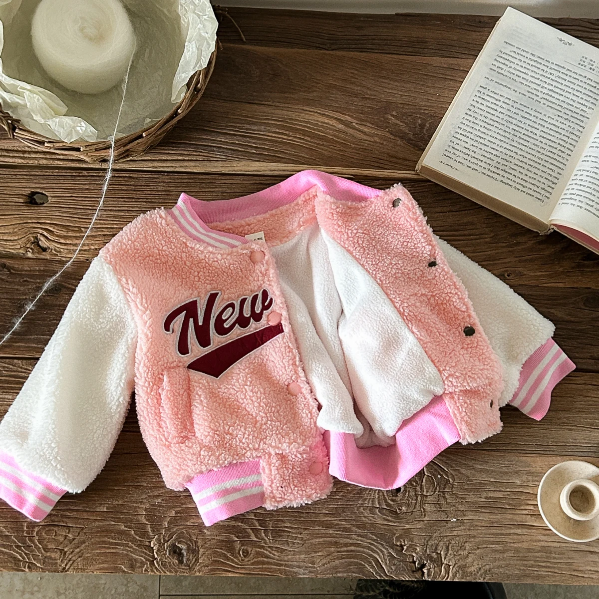 New Baby Girls Clothes Jacket Coat Infant Tops Winter Warm NewYork Embroidery Top Children Clothing Newborn Boys Kids Coats