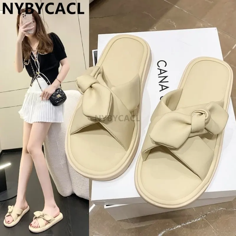 

Spring and Summer Fashion New Ladies Round Head Solid Color Cloth Home Elastic Slippers Fashion Casual Light Soft Beach Slipper
