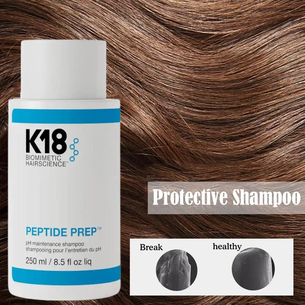 Hair Shampoo And Hair Mask Set K18 250ml Shampoo 1/2pcs 50ml Hair Mask Deep Cleansing Glossy Care