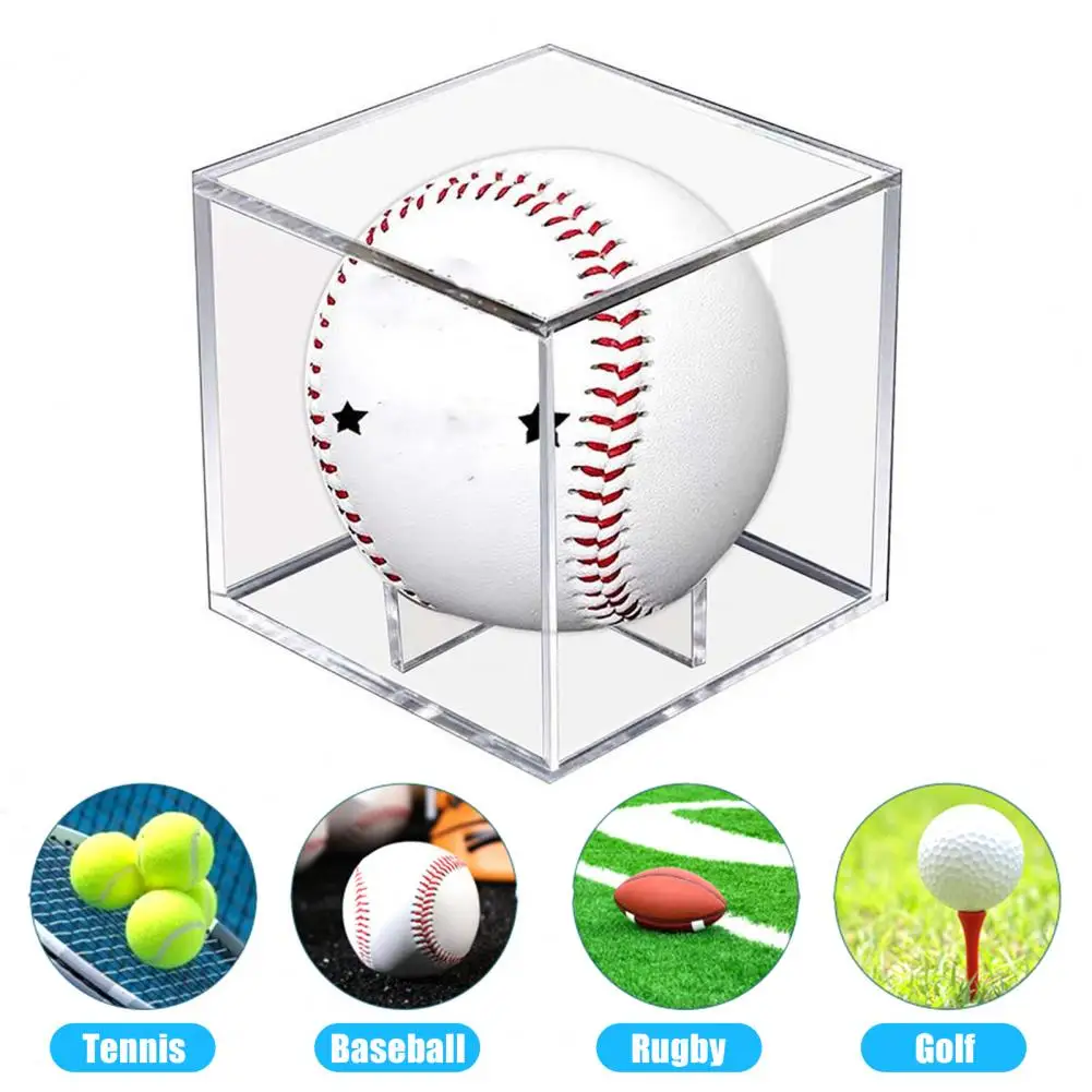 Arrovarp Vitrina Acrílica Para Béisbol Con Protección UV – Caja Expositora Para Bolas Autografiadas Y Recuerdos Deportivos