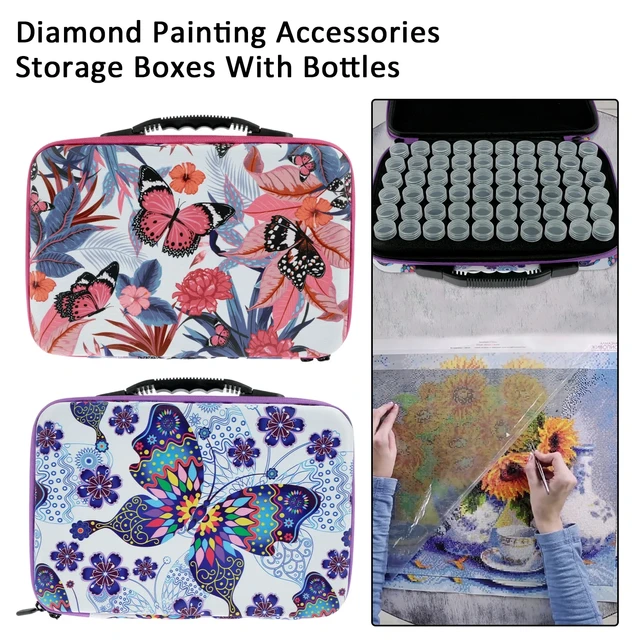 60 Slots Diamond Painting Storage Case, Shockproof Diamond Art Craft  Accessories Containers for Jewelry with 60 Plastic Jars - AliExpress