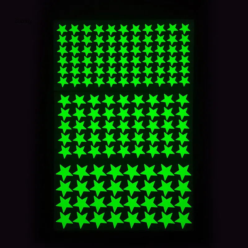 Fluorescent Stickers Luminous Wall Stickers Dots Star Glow Wall Stickers Fluorescent Wall Decals for Kids Bedroom Ceiling Home Decor Luminous Sticker
