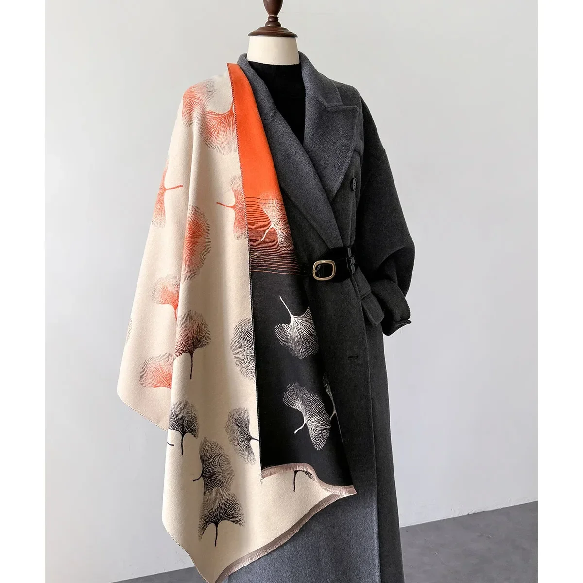Winter Warm Cashmere Scarf for Women Luxury Pashmina Blanket Thick Shawl Wrap Neckerchief Fashion Bufanda Echarpe Poncho 2024 2
