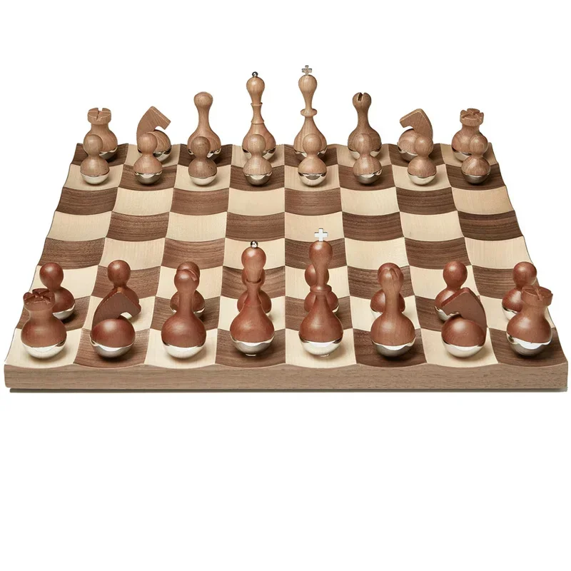 고급 나무 수제 정교한 텀블러 체스 피스, 16 인치 보드 게임 세트, Xadrez Jogo 가족 친구 게임