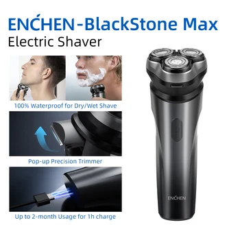 ENCHEN Rasoio Professionale Regolabarba Rasoio elettrico Impermeabile Rasoio Macchina da barba Galleggiante Rasoio per uomo BlackStone Max 1