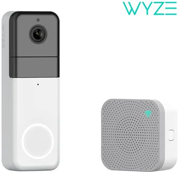 Wyze 무선 비디오 초인종 프로 (차임 포함), 1440 HD 비디오 1:1 화면비: 1:1 헤드 투 토 뷰, 양방향 오디오 야간 투시경