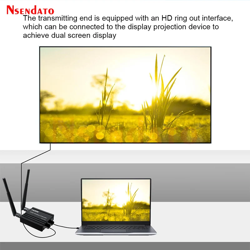 5G HDMI Wireless Extender 200m HDMI Video Audio Transmitter and Receiver Kit Adapter for DVD Camera PC To TV Monitor