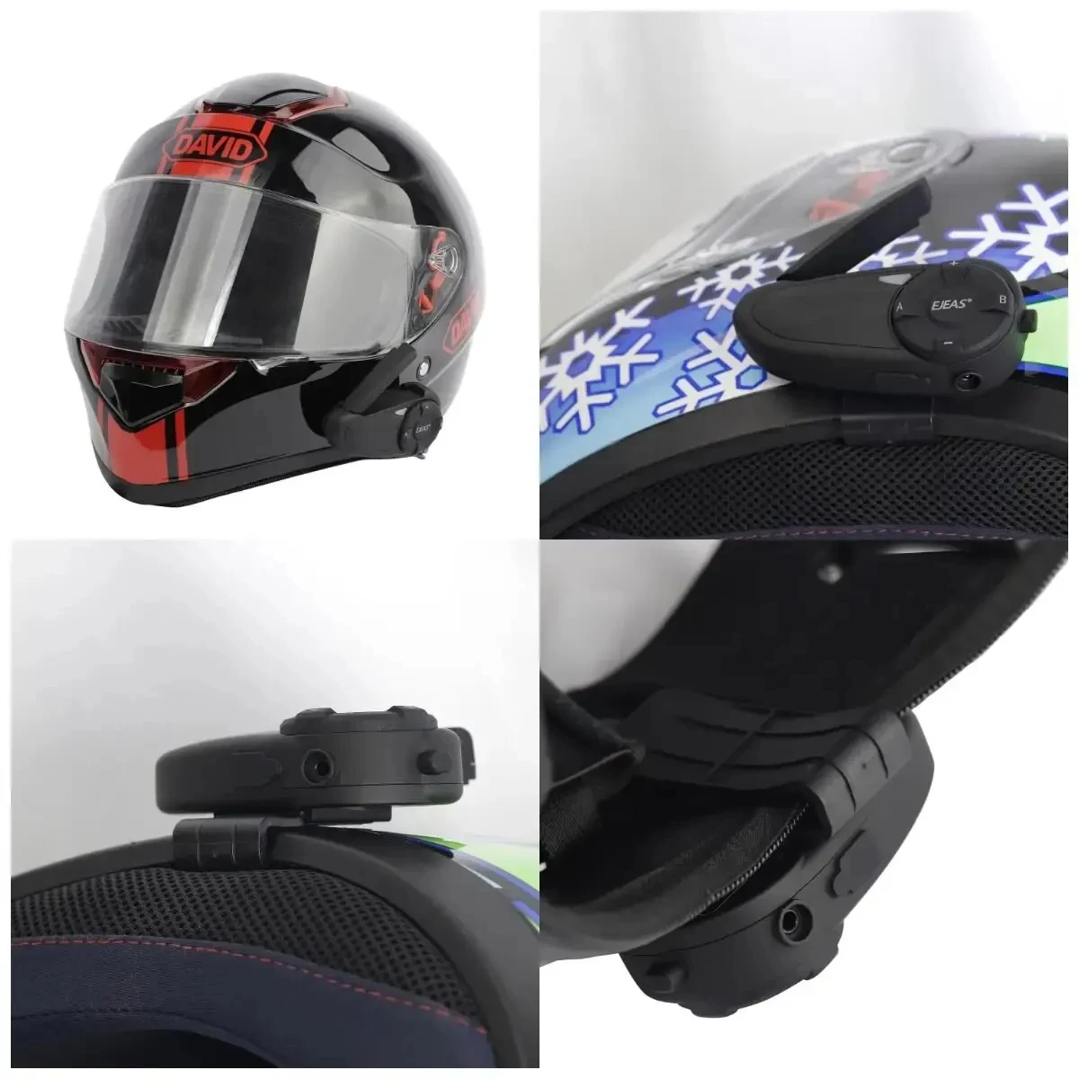 Motorcycle Helmet Earphones with Mounting Clips