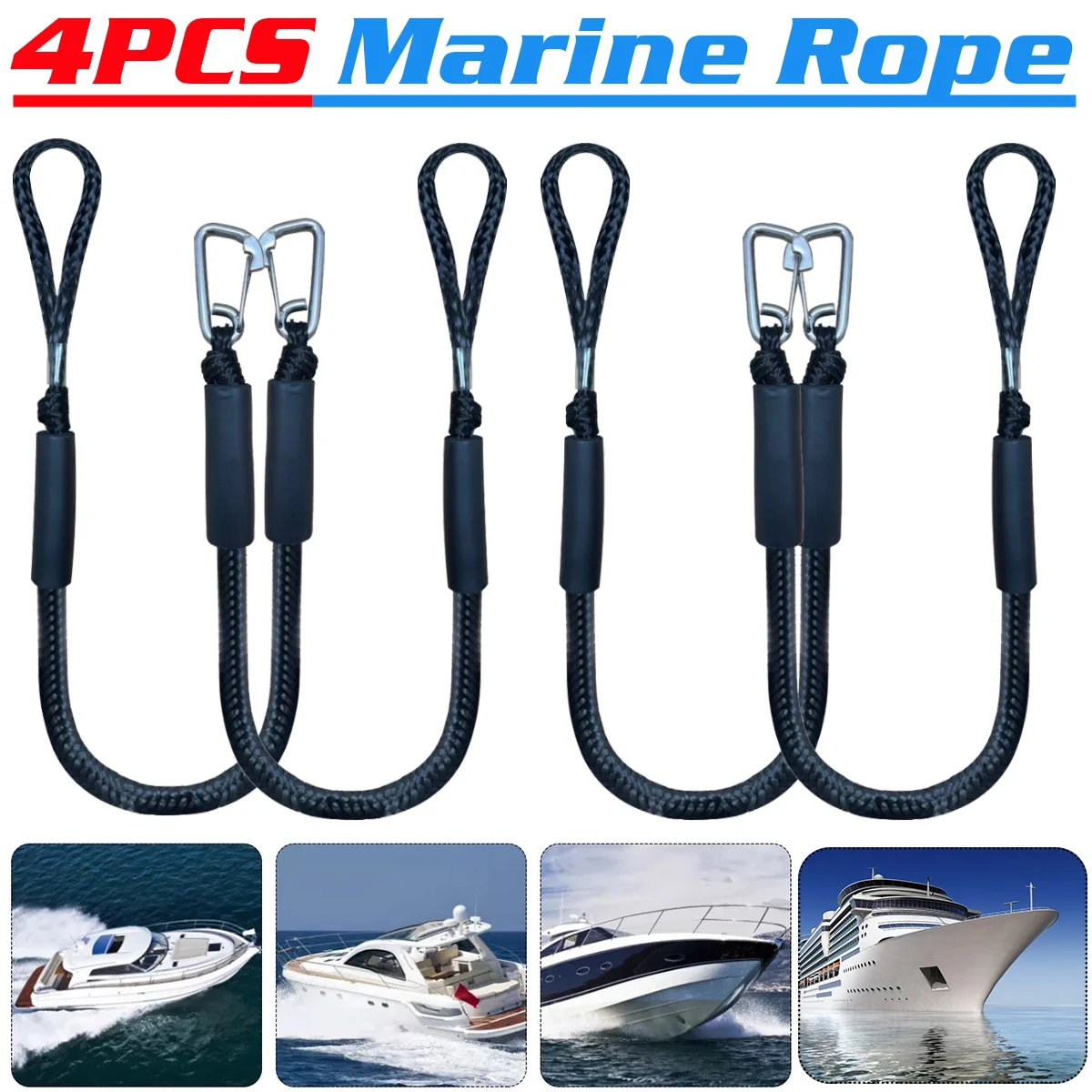 Boat-Ropes-Docking-Line-Mooring-Rope-with-Stainless-Steel-Clip ...