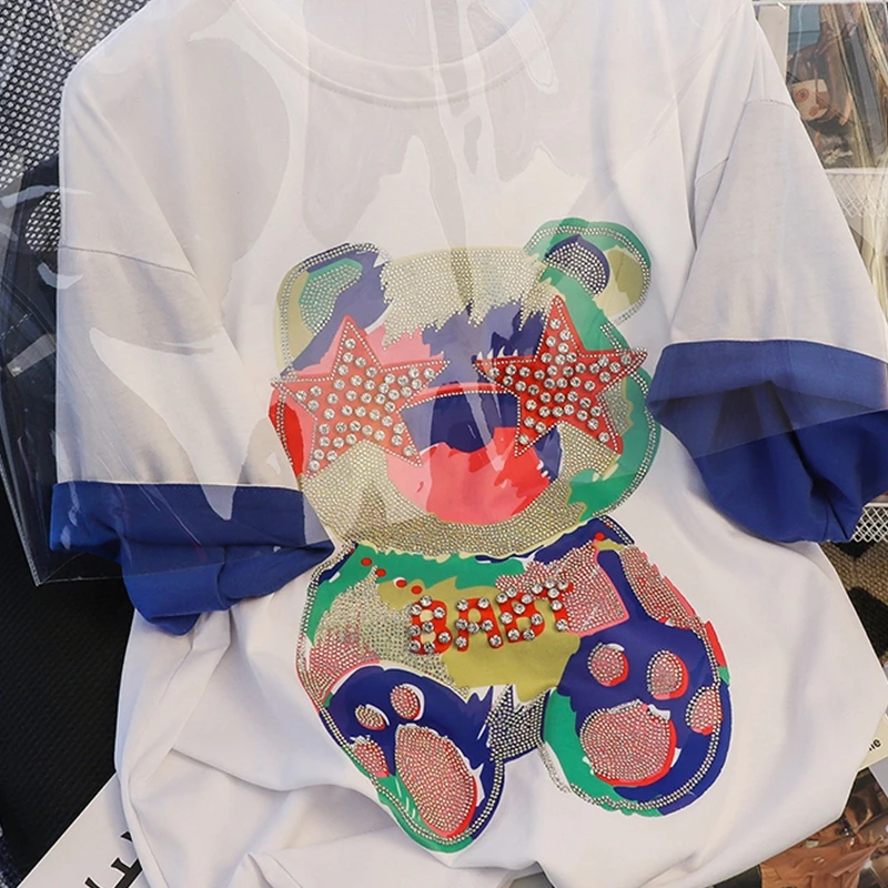 

Women Tops T-Shirt Trendy Clothes Cartoon Short Sleeve T-shirt Printing O Neck Summer Loose Top