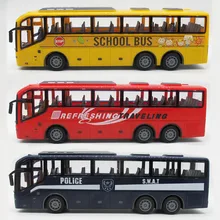 

1:16 Radio Remote Control Bus 4CH Racing Model RC Car 27 MHZ Police Bus Lights Simulation School Bus Tour Bus Model Toy For Kids