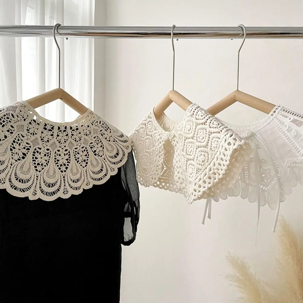 

Lace Decor Lace Fake Collar New Shawl Wrap Hollow Out Ladies Top Collars Detachable Lapel Women