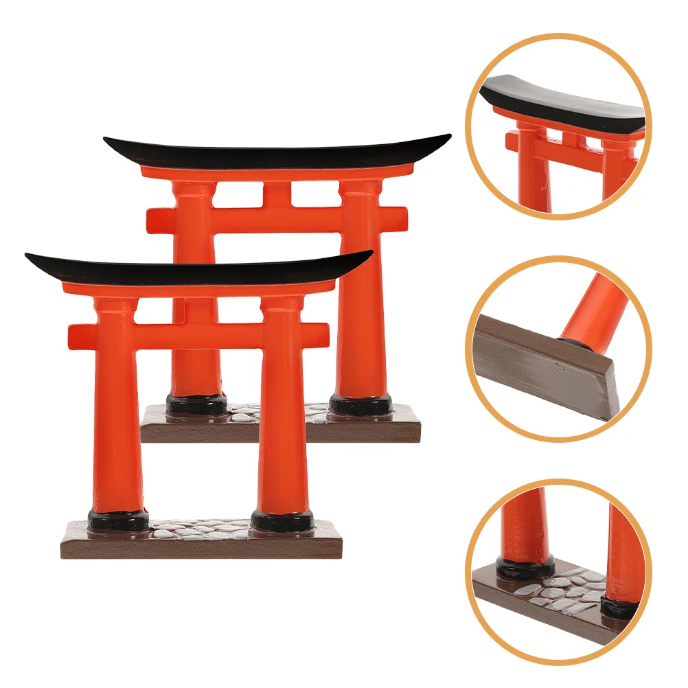 

Japanese Torii Gate Model Simulation Torii Statue Decor Miniature Torii House Model Decor Sandtable Micro Landscape Props