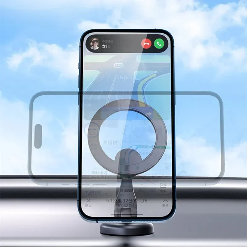 Magnetic Car Dashboard Phone Holder For Magsafe Soporte Moviles Para El Coche Macsafe Cradle Cellphone Vehicle Max tape Bracket