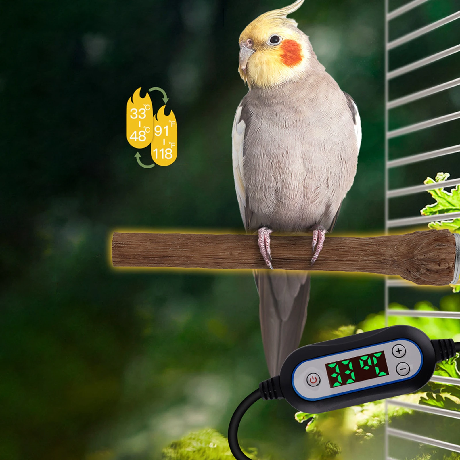 Lampada Riscaldante Per Gabbie Uccelli - Illuminazione Simulata Naturale, Protezione Antiscottatura, Per Pappagalli, Rettili E Piccoli Animali - 5