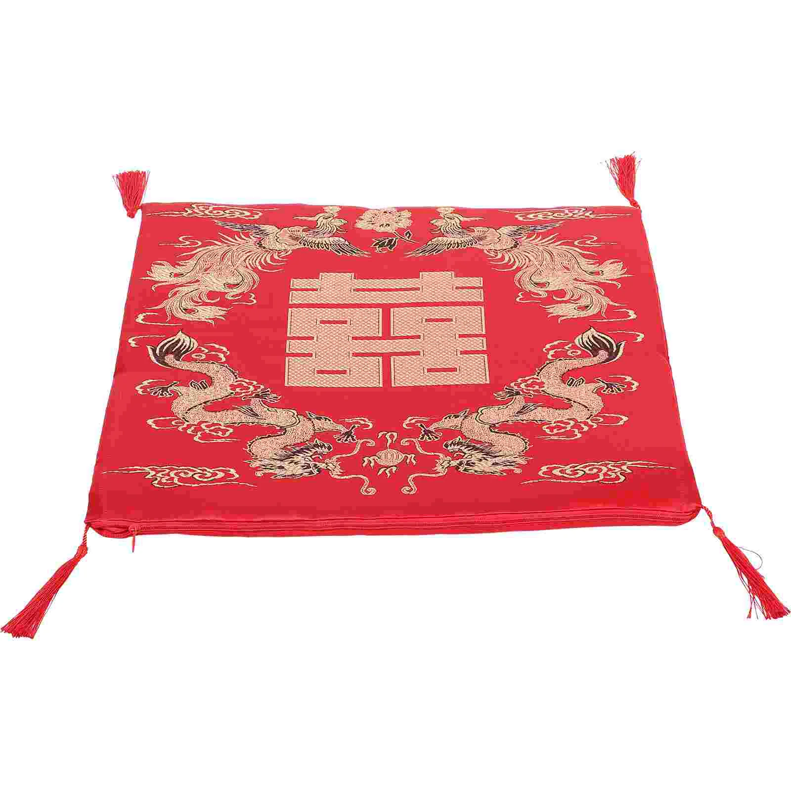 Chinese Classical Chair Pad Square Seat Chair Pads Chinese Wedding Cushion Kneel Pad 5