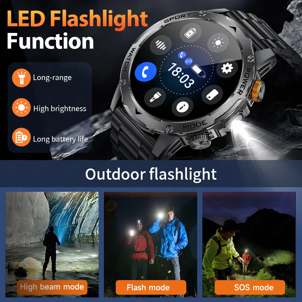 LIGE Outdoor Fitness Smartwatch 6