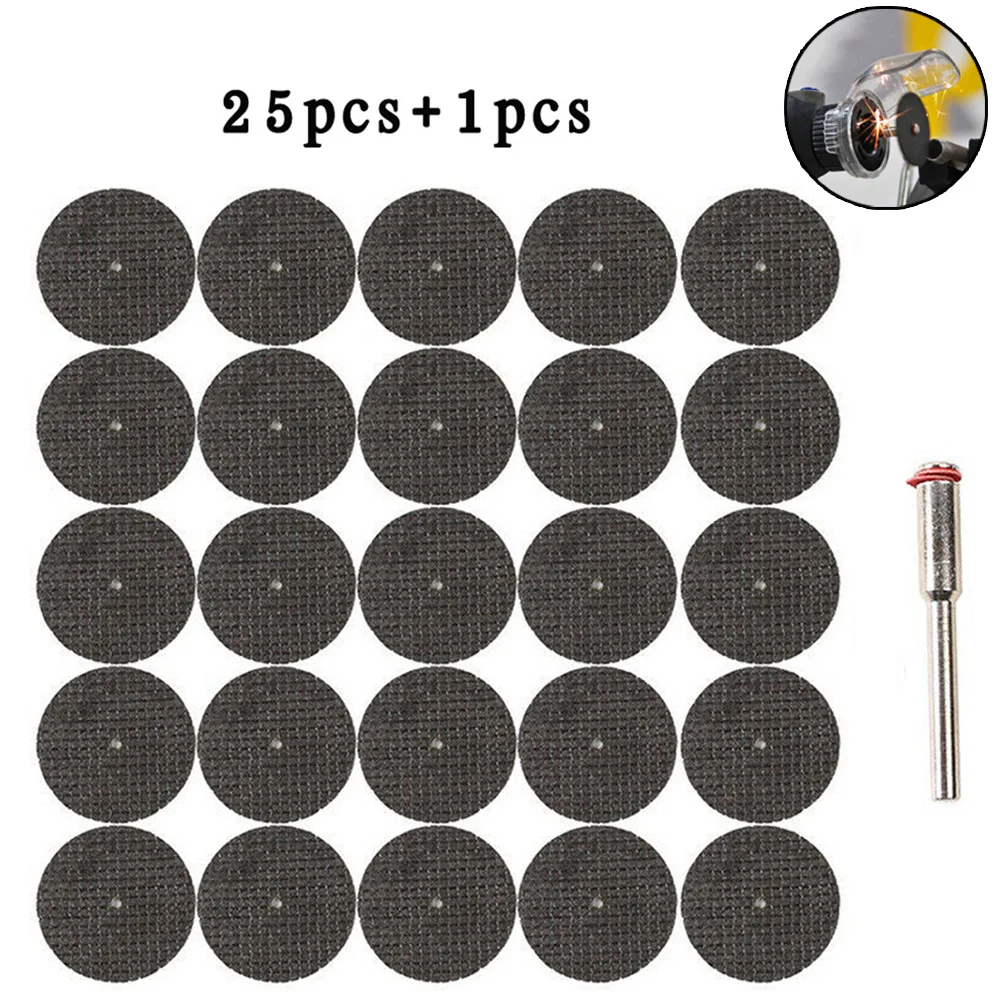 

26Pcs Mandrel Fiberglass Reinforced Cutting Discs Saw Blade Set Cutting Tool Saw Blades For Metal Cutter Power Tool 32mm