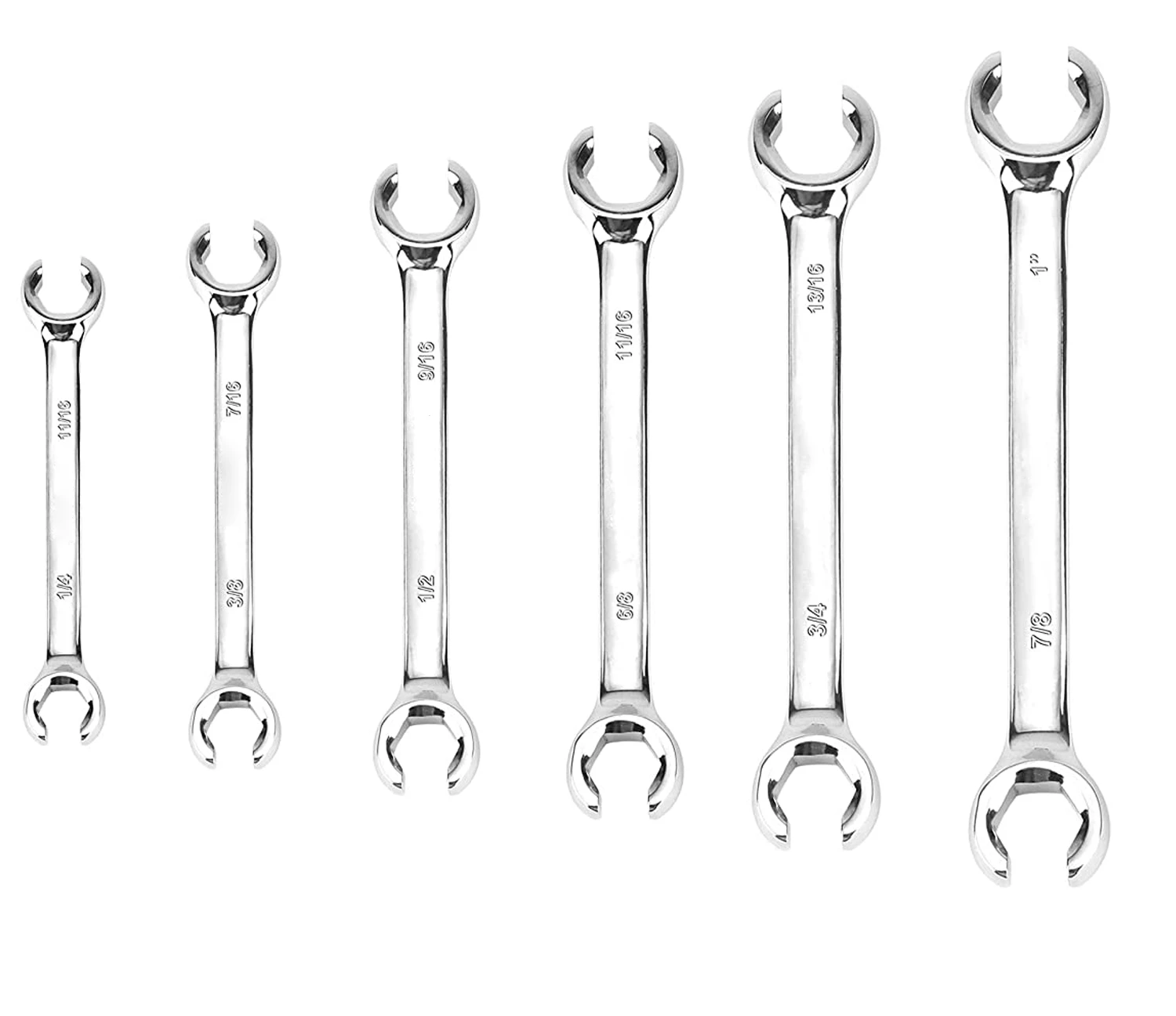 Flare Nut Line Wrench Set For Removing Or Replacing Nuts On Fuel, Brake