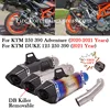 For KTM DUKE 125 250 390 ADV Adventure 2020 2021 Motorcycle Exhaust System Middle Link Pipe Muffler DB Killer Escape Moto Modify