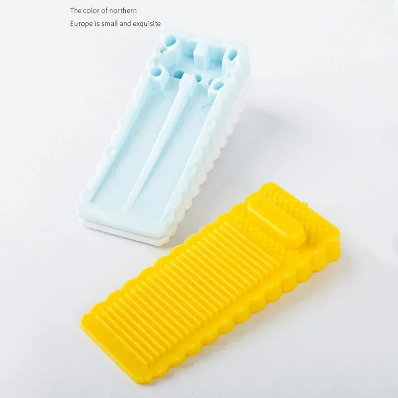 Silicone Door Stopper Safety Silicone Door Stop Stoppers Non-Slip Block Wedge Doorstops Home Office Door Rear Retainer Anti-collision Protect Hardware