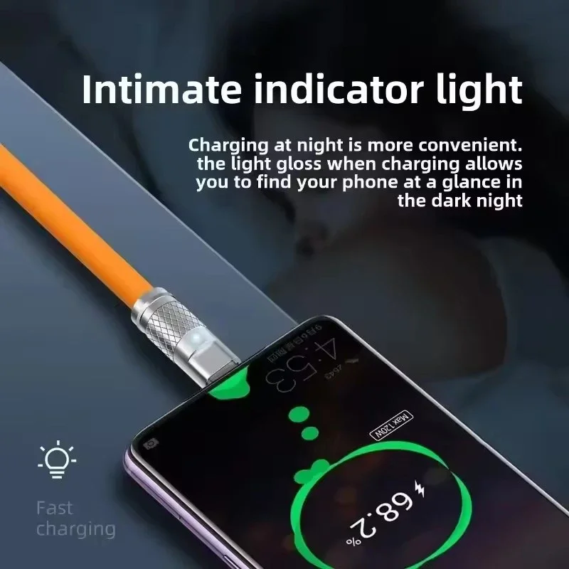 120W 6A 케이블 초고속 충전 PD 타입 C 리퀴드 실리콘 케이블 1M 1.5M 2M C to C 케이블 모든 휴대폰용 고속 충전 케이블 2026