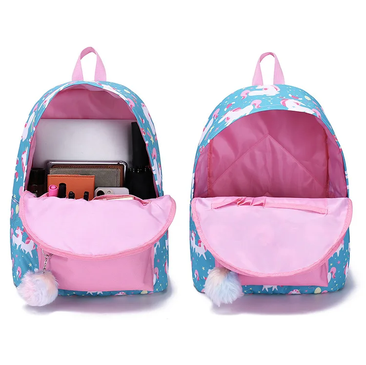 2022 Children Unicorn Backpack New School Bags for Girl Primary Secondary School Students Gift Large Capacity