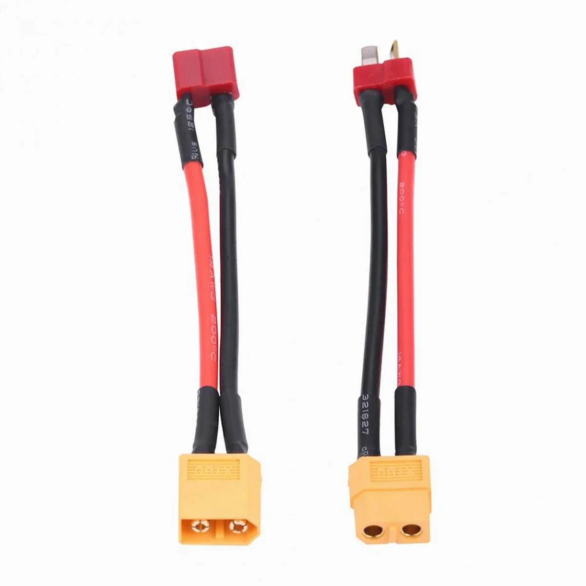 Adaptateur XT60 vers T mâle/femelle 14AWG 100mm pour batterie RC chargeur