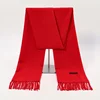 Plain Red Cashmere Scarf Winter Tassels Shawls Chinese Spring Festival Scarf Lady Soft Wraps Warmer Scarves Pashmina Scarf Cape 1