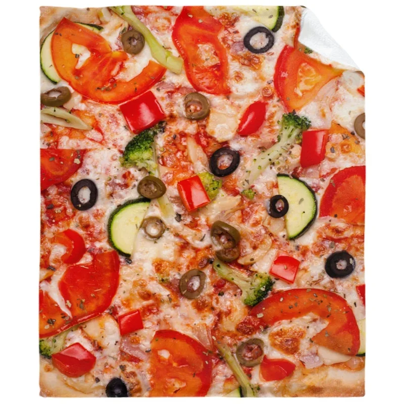 thumbnail image 1 of Manta de franela suave con forma de pizza realista, divertida y creativa, para cama, manta de comida, colcha, manta novedosa, regalo para niños y adultos, 1 of 5