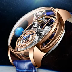 PINDU New Astronomia Celestial SeriesTourbillon Watch Men The Transparent Design Looks Like Dragon Roaming Jacob Co Man Watches