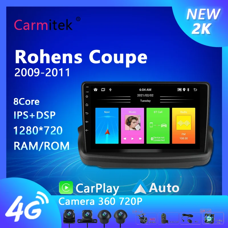 

2Din Car Radio Android for Hyundai Rohens Coupe 2009 - 2011 Autoradio Navigation Multimedia Video Player Carplay Auto Stereo
