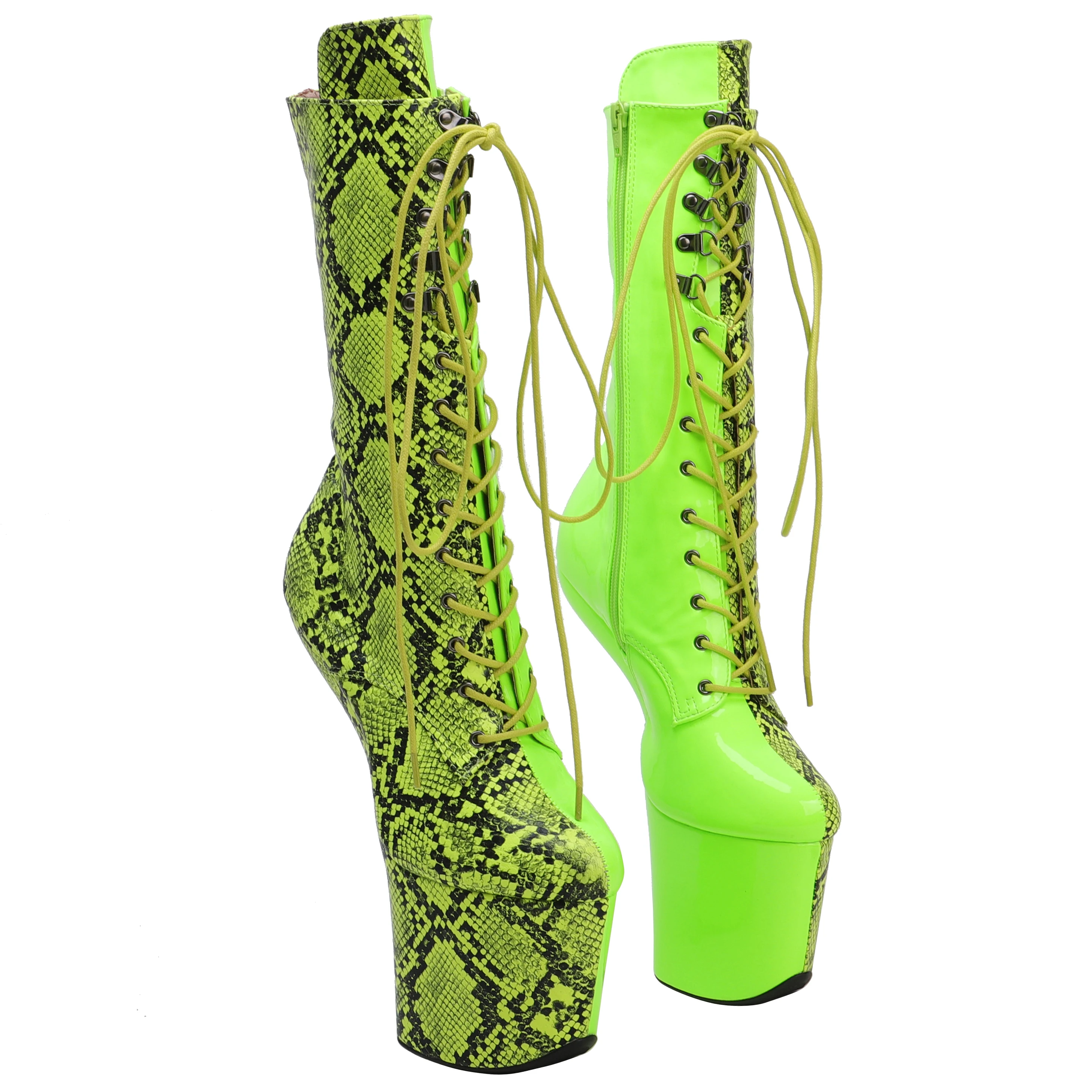 

LAIJIANJINXIA New 20cm Super High Heels Pole Dancing Shoes Waterproof Platform Heelles Fashion Women's Ankle Boots Dance Shoes