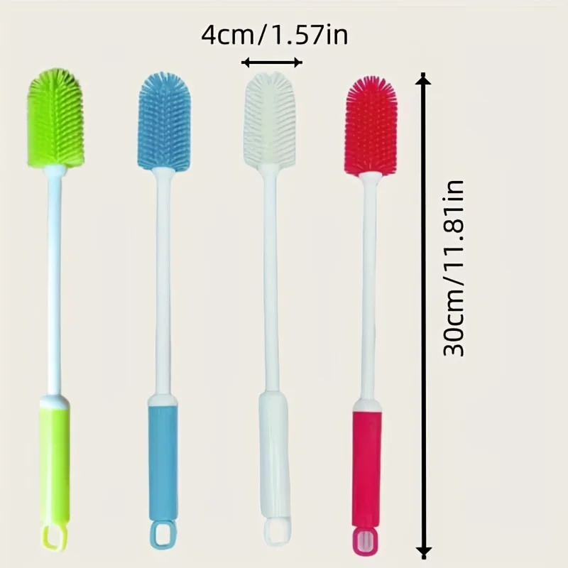 Long Handle Bottle Cleaning Brush with Non-Slip Grip | Durable Plastic