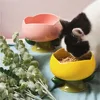 Cute Ceramic Cat Bowl Non-slip Flower Shape New High Foot Dogs Puppy Feeder Feeding Food Water Pet Supplies Cat Food Bowl 6