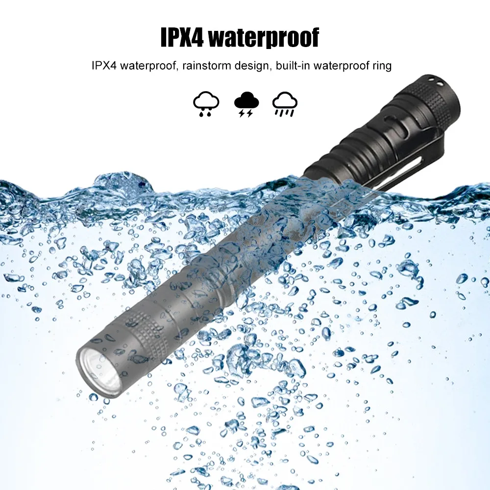 UV Flashlight 365nm Ultraviolet Torch Portable With Pen Clip Pet Urine Scorpion Detector UV Lamp AAA Batteries Violet Light