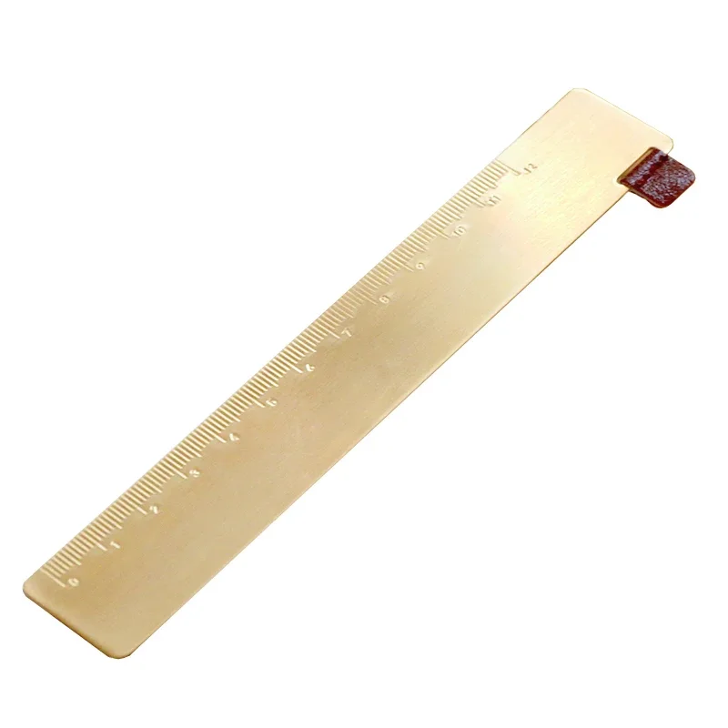 Fromthenon Vintage Art Travel Notebook Brass Bookmark Ruler Copper Number Letter Ruler DIY Accessories ruler set drawing ruler paper bookmark