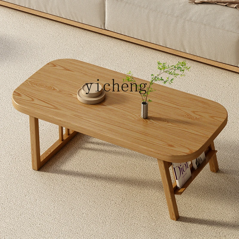 

Zf Solid Wood Coffee Table Living Room Home Small Apartment Design Minimalist Tea Table Logs