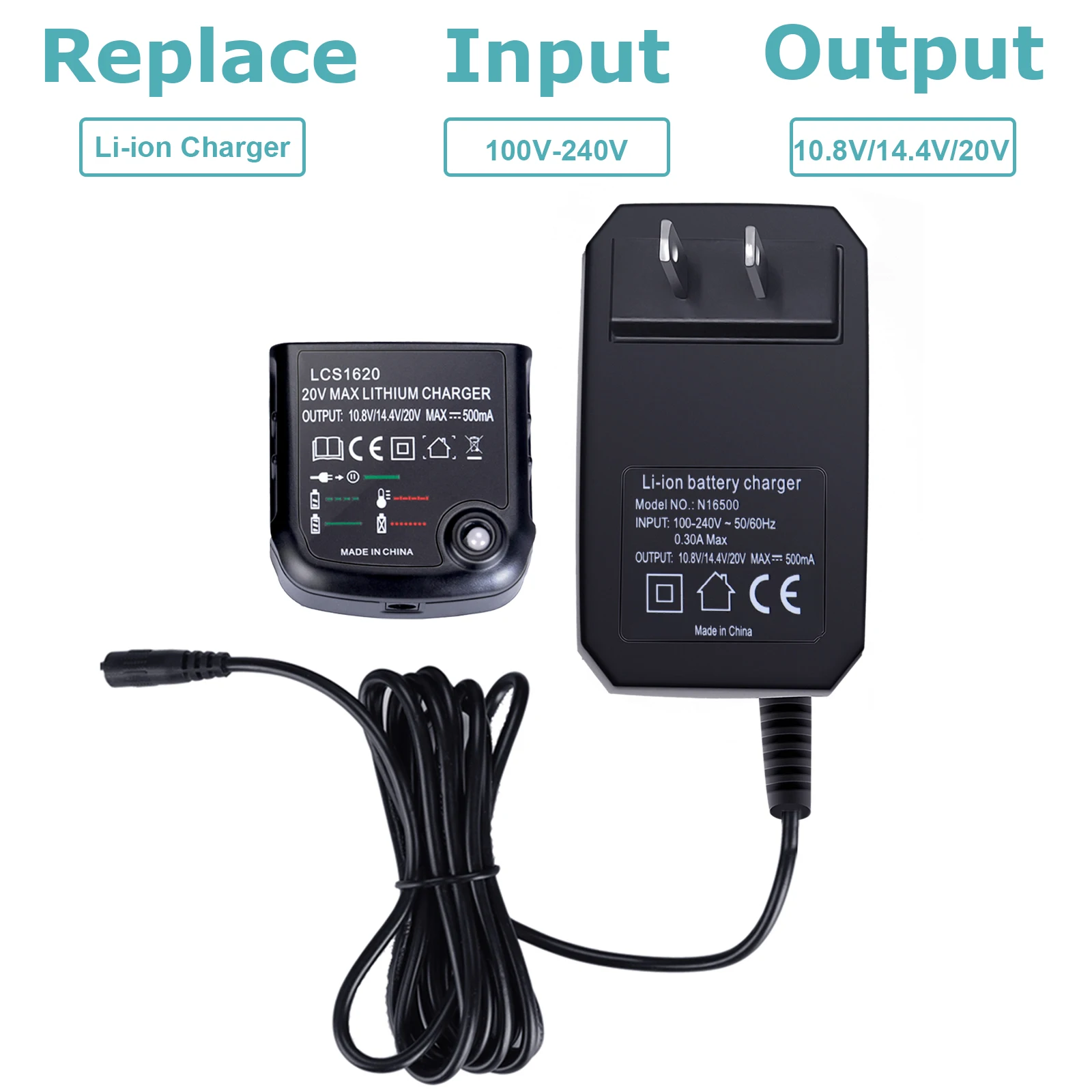 Li-ion Battery Charger For Black&decker 10.8v 14.4v 18v 20v Serise Lbxr20  Electric Drill Screwdriver Tool Battery Accessory - Chargers - AliExpress