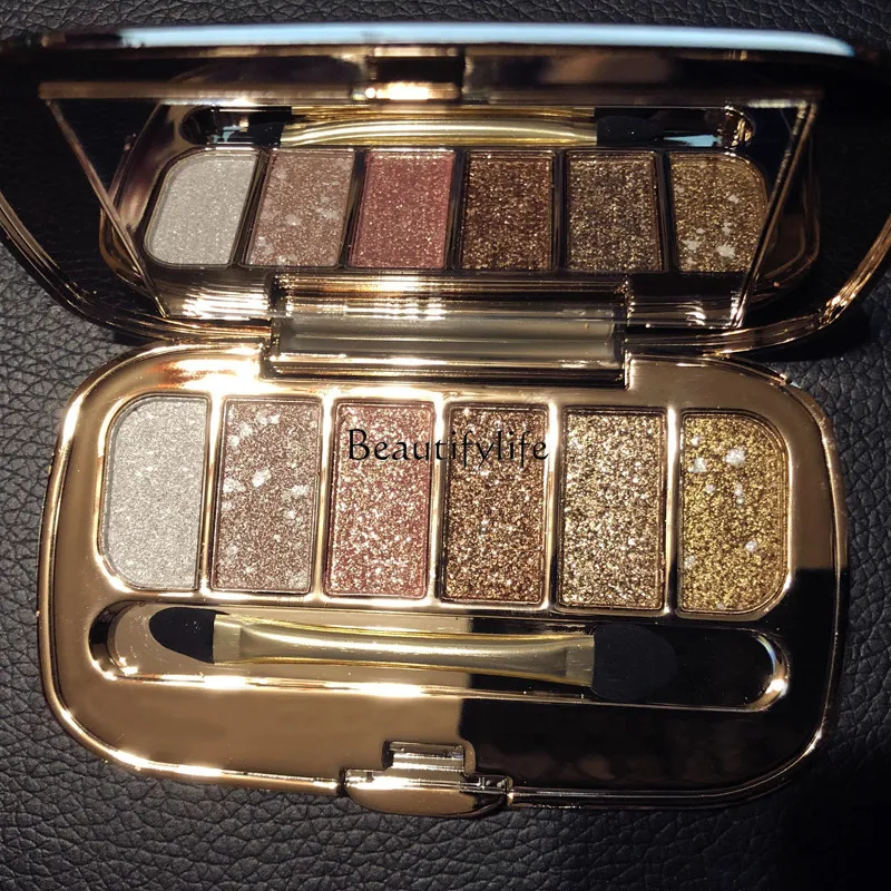 

Eye Shadow Plate Flash Bright Crystal Earth Color Eye Shadow Plate Waterproof and Durable Shimmering Powder Sequins Pearlescent