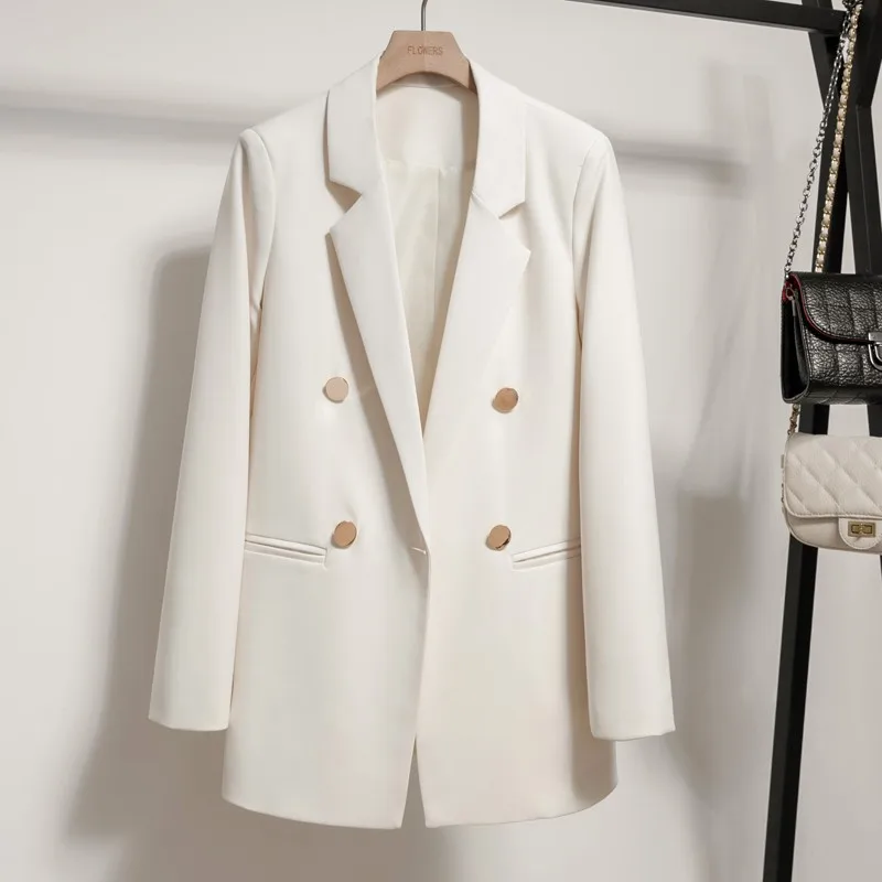 

2024 Autumn New Suit Coat Women's Metal Buckle British Style Casual Versatile Office Professional Party Occasion Classic Suit Tr