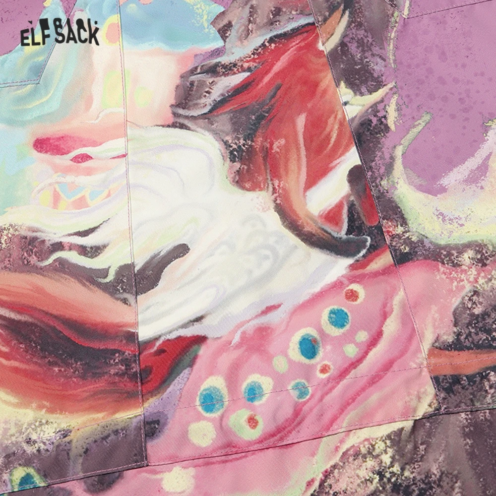 ELFSACK 2024 Autumn New Arrive Colorful loose-fitting