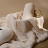 Happy Flute 1Pc 120*120CM Muslin Blanket Newborn Cotton Baby Swaddle Towel Baby Warp Bath Towel Cotton 70%Bamboo+30%Cotton 1
