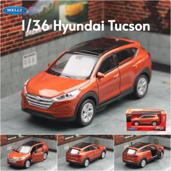 Hyundai Tucson SUV Diecast Toy Car - Miniature Pull Back Vehicle (Orange)