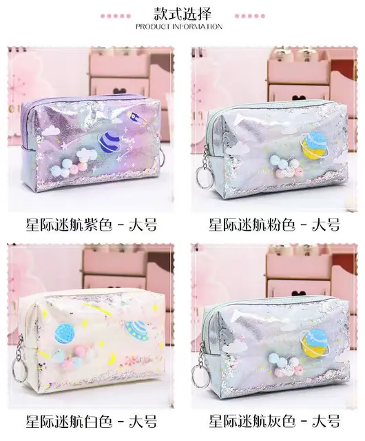 Star Pencil Case Glitter Large Capacity, Pencil Case School Pen, Makeup Case  Supplies Pencil Bag, School Box Pencil Pouch Stationery 