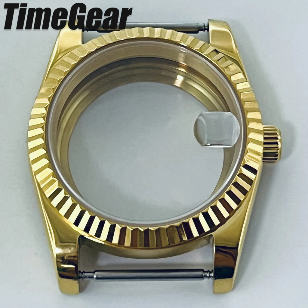 Silver Gold Rose Presidential Watch Case with Bracelet - 36mm/40mm